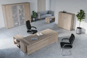 Стол письменный с асимметричными опорами, левый Солид (Solid) 160 × 88 × 75 см — арт. SOL29710402