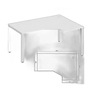 Эргономичный стол правый Тренд металл (Trend Metal) 160 × 120 × 75 см — арт. TDM32215544