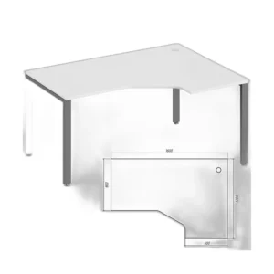 Эргономичный стол правый Тренд металл (Trend Metal) 160 × 120 × 75 см — арт. TDM32215545