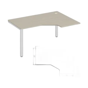 Эргономичный стол правый Тренд металл (Trend Metal) 160 × 120 × 75 см — арт. TDM32215584