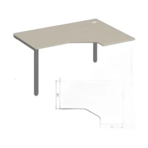Эргономичный стол правый Тренд металл (Trend Metal) 160 × 120 × 75 см — арт. TDM32215585