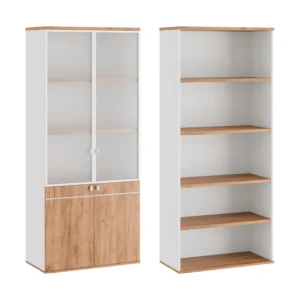 Шкаф для бумаг со стеклом (стекло в раме) Фойл (Foil) 90 × 45 × 207 см — арт. TES38150021
