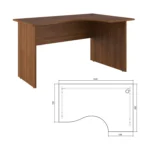 Стол эргономичный правый Тренд (Trend) 140 × 90 × 75 см — арт. TRD29625303