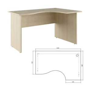 Стол эргономичный правый Тренд (Trend) 140 × 90 × 75 см — арт. TRD29625308