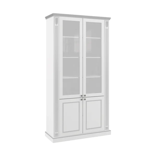 Шкаф для бумаг со стеклом Вена (Vienna) 114 × 45 × 220 см — арт. VIE36050001
