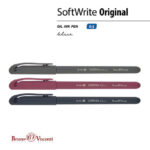 Ручка шариковая масляная BRUNO VISCONTI "SoftWrite", СИНЯЯ, корпус ассорти, узел 0,5 мм, линия письма 0,3 мм, 20-0088 — арт. SAMSON-142909