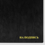 Папка адресная ПВХ "НА ПОДПИСЬ", формат А4, увеличенная вместимость до 100 листов, черная, "ДПС", 2032.Н-107 — арт. SAMSON-127153