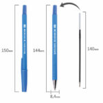 Ручка шариковая BRAUBERG "Capital blue", СИНЯЯ, корпус soft-touch голубой, узел 0,7 мм, линия письма 0,35 мм, 142493 — арт. SAMSON-142493