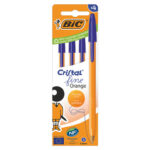 Ручки шариковые BIC "Orange Original", НАБОР 4 шт., СИНИЕ, узел 0,8 мм, линия письма 0,3 мм, пакет, 8308521 — арт. SAMSON-141308