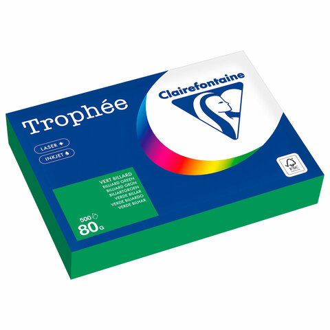 Бумага цветная CLAIREFONTAINE, А4, 80 г/м2, 500 л., интенсив, травяной, Франция, 1991C, 1991PC — арт. SAMSON-116723
