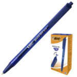 Ручка шариковая автоматическая BIC "Round Stic Clic", СИНЯЯ, узел 1 мм, линия письма 0,32 мм, 926376 — арт. SAMSON-141772