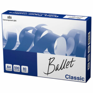 Бумага офисная А4, 80 г/м2, 500 л., марка В, BALLET CLASSIC, Россия, 153% (CIE) — арт. SAMSON-110085