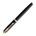 Ручка-роллер PARKER "IM Core Black Lacquer GT", черный глянцевый лак, позолота, черная, 1931659 — арт. SAMSON-142532