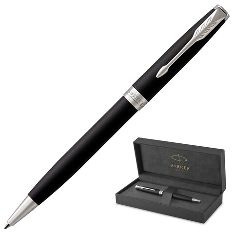 Ручка шариковая PARKER "Sonnet Core Matt Black CT", черный матовый лак, палладий, черная, 1931524 Ручка шариковая PARKER "Sonnet Core Matt Black CT", черный матовый лак, палладий, черная, 1931524 — арт. SAMSON-142355