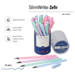 Ручка шариковая BRUNO VISCONTI "SlimWrite", "Zefir", СИНЯЯ, корпус ассорти, узел 0,5 мм, линия письма 0,3 мм, 20-0204 — арт. SAMSON-142912
