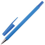 Ручка шариковая BRAUBERG "Capital blue", СИНЯЯ, корпус soft-touch голубой, узел 0,7 мм, линия письма 0,35 мм, 142493 — арт. SAMSON-142493