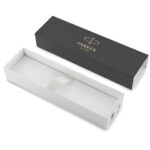 Ручка шариковая PARKER "Jotter Core Stainless Steel GT", корпус серебро, позолота, синяя, 1953182 — арт. SAMSON-142376