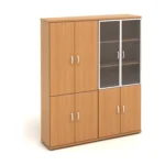 КЭ92 Шкаф высокий (КЭ17*2+КЭ31+КЭ22*4+КЭ23*2+КЭ97*2) (1704*424*2066) — КЭ92.101 — бук101