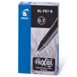 Ручка стираемая гелевая с грипом PILOT "Frixion", ЧЕРНАЯ, корпус черный, узел 0,7 мм, линия письма 0,35 мм, BL-FR-7 — арт. SAMSON-141456