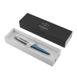 Ручка шариковая PARKER "Jotter Core Waterloo Blue CT", корпус голубой, детали хром, синяя, 1953191 — арт. SAMSON-142383