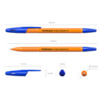 Ручка шариковая ERICH KRAUSE "R-301 Orange", СИНЯЯ, корпус оранжевый, узел 0,7 мм, линия письма 0,35 мм, 43194 — арт. SAMSON-141526