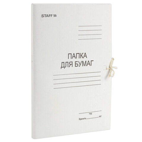 Папка для бумаг с завязками картонная STAFF, гарантированная плотность 310 г/м2, до 200 листов, 121120 Папка для бумаг с завязками картонная STAFF, гарантированная плотность 310 г/м2, до 200 листов, 121120 — арт. SAMSON-121120