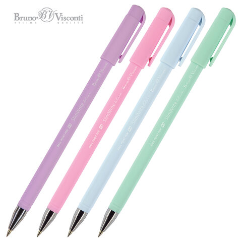 Ручка шариковая BRUNO VISCONTI "SlimWrite", "Zefir", СИНЯЯ, корпус ассорти, узел 0,5 мм, линия письма 0,3 мм, 20-0204 Ручка шариковая BRUNO VISCONTI "SlimWrite", "Zefir", СИНЯЯ, корпус ассорти, узел 0,5 мм, линия письма 0,3 мм, 20-0204 — арт. SAMSON-142912