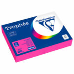 Бумага цветная CLAIREFONTAINE, А4, 80 г/м2, 500 л., неон, розовый, Франция, 2973PC — арт. SAMSON-116724