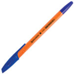 Ручка шариковая BRAUBERG "X-333 Orange", СИНЯЯ, корпус оранжевый, узел 0,7 мм, линия письма 0,35 мм, 142409 — арт. SAMSON-142409