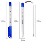 Ручка шариковая масляная BRAUBERG "OIL PEN", СИНЯЯ, корпус прозрачный, 0,7 мм, линия 0,35 мм, 141476 — арт. SAMSON-141476