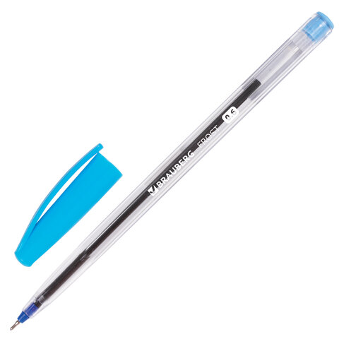 Ручка шариковая масляная BRAUBERG "Frost", СИНЯЯ, корпус прозрачный, узел 0,6 мм, линия письма 0,3 мм, 142686 Ручка шариковая масляная BRAUBERG "Frost", СИНЯЯ, корпус прозрачный, узел 0,6 мм, линия письма 0,3 мм, 142686 — арт. SAMSON-142686