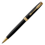Ручка шариковая PARKER "Sonnet Core Matt Black GT", черный матовый лак, позолота, черная, 1931519 — арт. SAMSON-142359