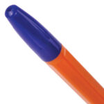 Ручка шариковая BRAUBERG "X-333 Orange", СИНЯЯ, корпус оранжевый, узел 0,7 мм, линия письма 0,35 мм, 142409 — арт. SAMSON-142409