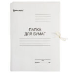 Папка для бумаг с завязками картонная BRAUBERG, гарантированная плотность 300 г/м2, до 200 листов, 124567 — арт. SAMSON-124567