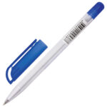 Ручка шариковая масляная BRAUBERG "OIL PEN", СИНЯЯ, корпус прозрачный, 0,7 мм, линия 0,35 мм, 141476 — арт. SAMSON-141476