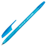 Ручка шариковая BRAUBERG "X-333" NEON, СИНЯЯ, корпус тонированный ассорти, узел 0,7 мм, линия письма 0,35 мм, 142829 — арт. SAMSON-142829