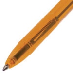Ручка шариковая BRAUBERG "X-333" AMBER, СИНЯЯ, корпус тонированный оранжевый, узел 0,7 мм, линия письма 0,35 мм, 142832 — арт. SAMSON-142832