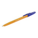 Ручка шариковая BRAUBERG "Carina Orange", СИНЯЯ, корпус оранжевый, узел 1 мм, линия письма 0,5 мм, 141668 — арт. SAMSON-141668