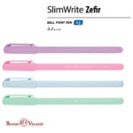 Ручка шариковая BRUNO VISCONTI "SlimWrite", "Zefir", СИНЯЯ, корпус ассорти, узел 0,5 мм, линия письма 0,3 мм, 20-0204 — арт. SAMSON-142912