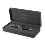 Ручка шариковая PARKER "Sonnet Core Matt Black GT", черный матовый лак, позолота, черная, 1931519 — арт. SAMSON-142359