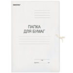 Папка для бумаг с завязками картонная ОФИСМАГ, гарантированная плотность 220 г/м2, до 200 листов, 127817 — арт. SAMSON-127817