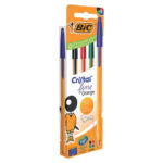 Ручки шариковые BIC "Orange Original", НАБОР 4 ЦВЕТА, узел 0,8 мм, линия 0,3 мм, пакет, 8308541/516337 — арт. SAMSON-140966