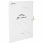 Папка для бумаг с завязками картонная STAFF, гарантированная плотность 220 г/м2, до 200 л., 126525 — арт. SAMSON-126525