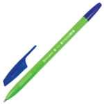 Ручка шариковая BRAUBERG "X-333" NEON SOLID, СИНЯЯ, корпус ассорти, узел 0,7 мм, линия письма 0,35 мм, 142831 — арт. SAMSON-142831
