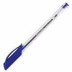 Ручка шариковая масляная BRAUBERG "Extra Glide", СИНЯЯ, трехгранная, узел 1 мм, линия письма 0,5 мм, 141700 — арт. SAMSON-141700