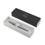 Ручка шариковая PARKER "Jotter Core Stainless Steel GT", корпус серебро, позолота, синяя, 1953182 — арт. SAMSON-142376