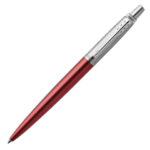 Ручка шариковая PARKER "Jotter Core Kensington Red CT", корпус красный, детали хром, синяя, 1953187 — арт. SAMSON-142379