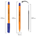 Ручка шариковая STAFF "EVERYDAY BP-247 Orange", СИНЯЯ, шестигранная, корпус оранжевый, линия письма 0,5 мм, 142661 — арт. SAMSON-142661