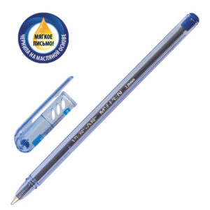 Ручка шариковая масляная PENSAN "My-Pen", СИНЯЯ, корпус тонированный синий, узел 1 мм, линия письма 0,5 мм, 2210 — арт. SAMSON-140657