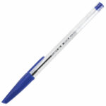 Ручка шариковая масляная STAFF "EVERYDAY" OBP-226, СИНЯЯ, корпус прозрачный, игольчатый узел 0,7 мм, линия письма 0,35 мм, 141705 — арт. SAMSON-141705